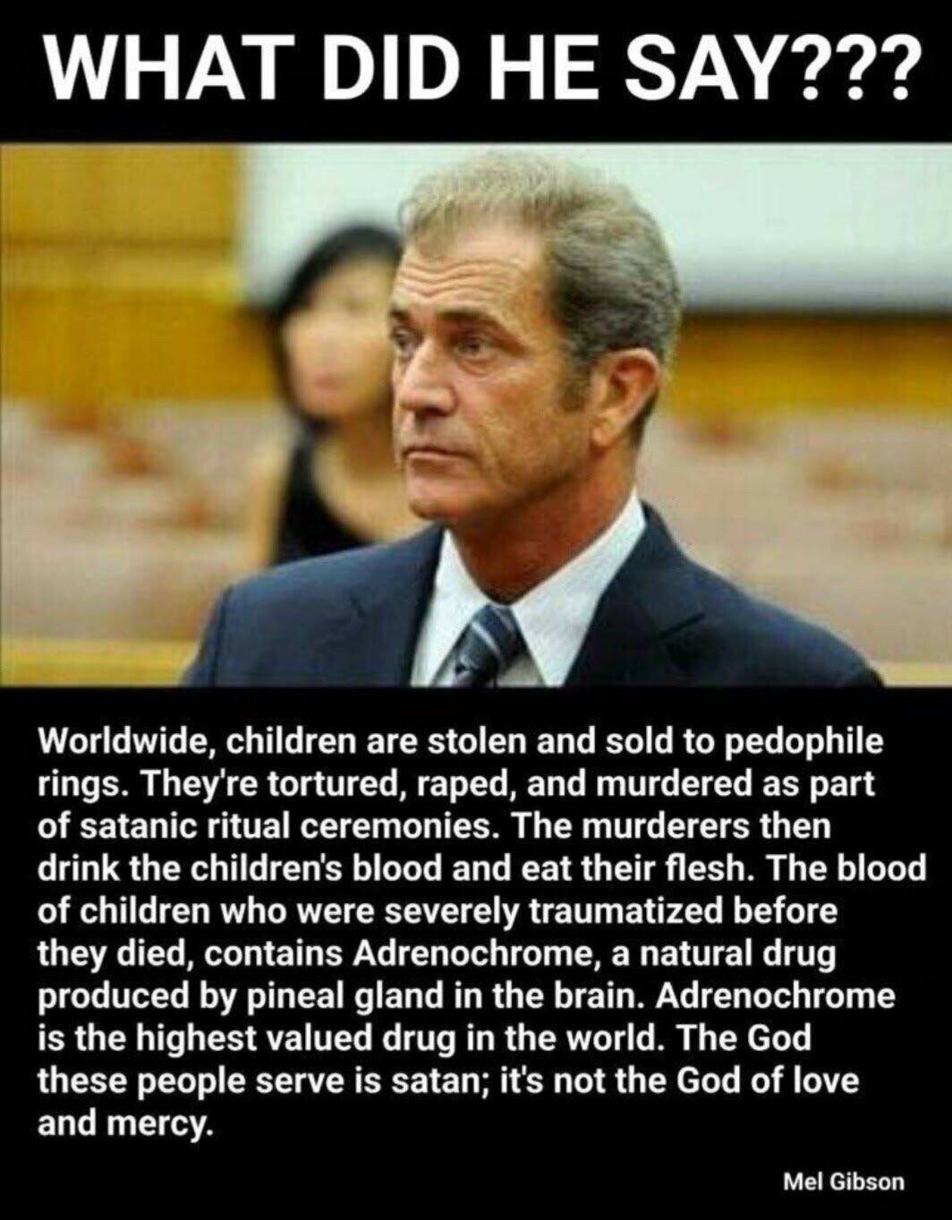 Mel Gibson Has Made This Mission In Life To Help Save Our Children 👧🏼 
Support Him And Those Who T...