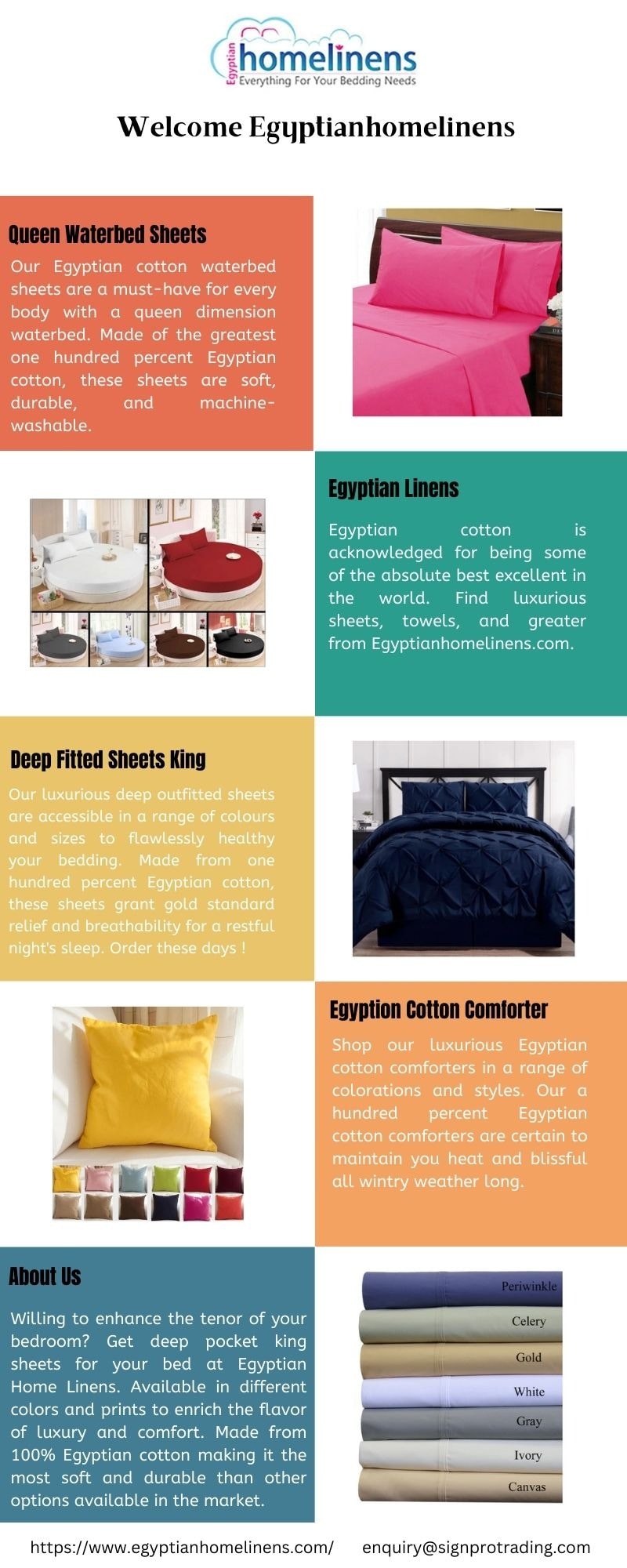 Interactive 13 Inch Drop Bed Skirt  Available Online

Egyptian cotton is acknowledged for being some...
