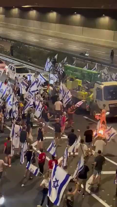 Intense video. 

A car drove through a crowd of judicial reform protesters in Israel. 3 injured.