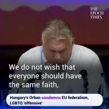 Viktor Orbán:

"The European Union rejects Christian heritage, carries out a replacement of its popu...