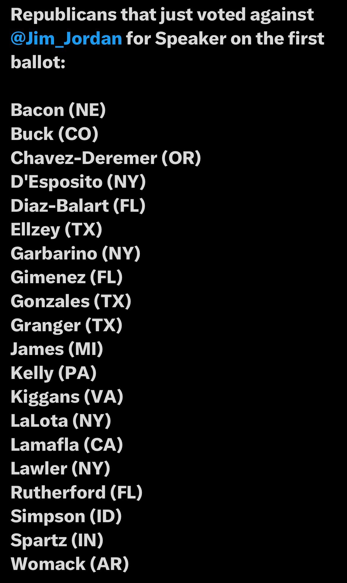 These Republicans would rather have a Democrat for Speaker!