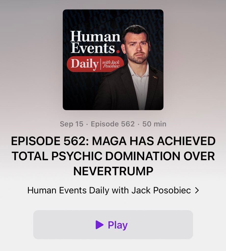 Trump just posted this. Mayb you listen

https://podcasts.apple.com/us/podcast/human-events-daily-with-jack-posobiec/id1585243541?i=1000628046351