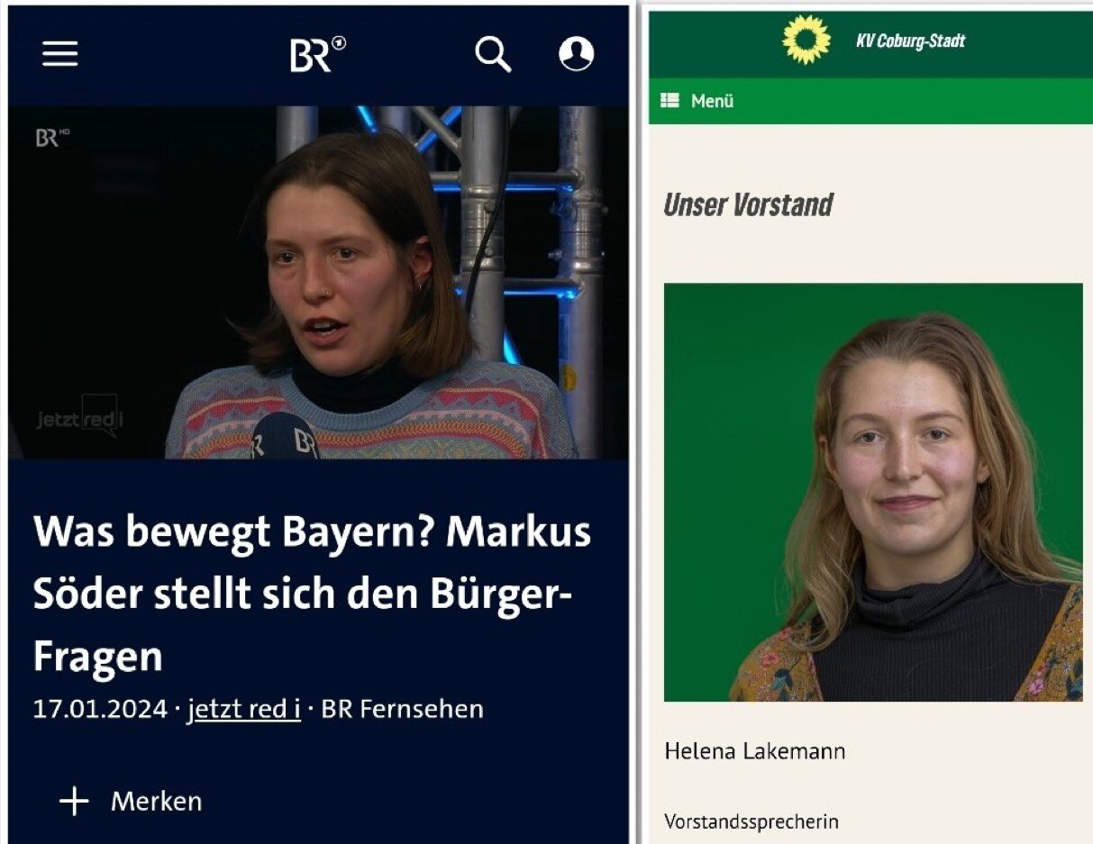 Die vom BR in der gestrigen "Jetzt red i" Sendung “zufällig” interviewte Bürgerin ist Vorstandssprec...