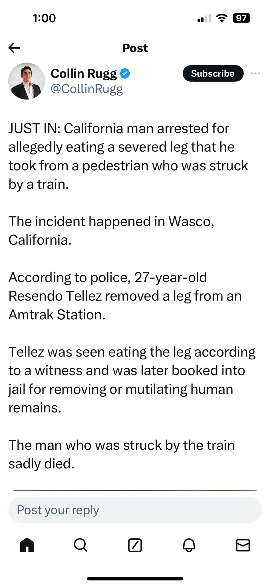 This illegal alien cannabalized a dead cadaver. He’s eating a human leg. 

These are the animals bei...