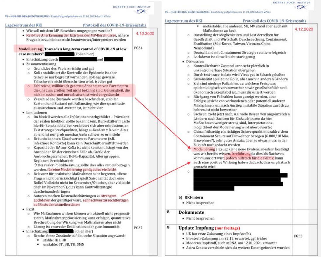 #RKIFiles 

4.12.2020: Besprechung einer großen Modellierung, die jedoch „willkürlich, unrealistisch...