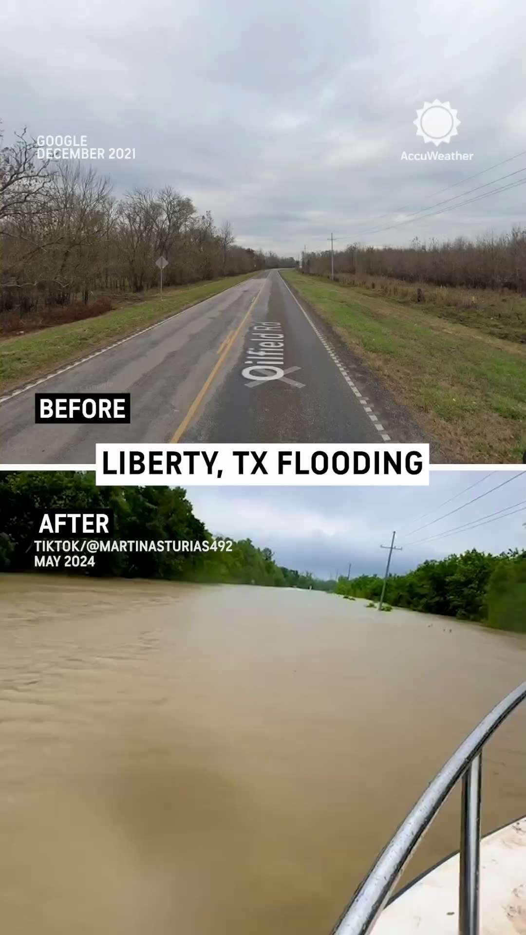 When the road becomes a river, you have to bring out the boat. ⁣
⁣⁣
#texas #txwx #flood #flooding #b...