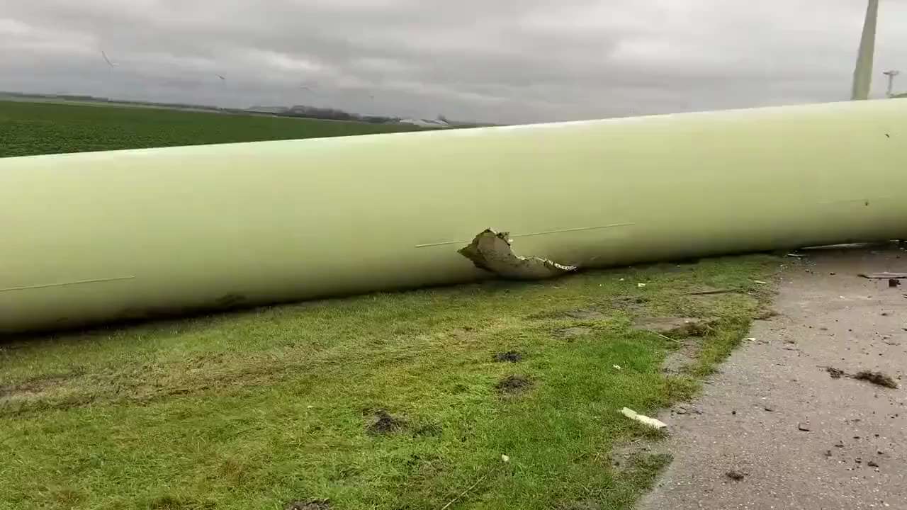 Netherlands: Massive wind turbine crashes to the ground as a result of, you guessed it... the wind. 🤡

Wind turbines: Completely useless when the wind isn't blowing, and apparently even more useless when the wind is blowing.

And to think we're closing down all our coal mines and power plants—which provided cheap and abundant energy—and replacing them with these expensive, inefficient and intermittent monstrosities, while China and India build coal plants like there's no tomorrow.