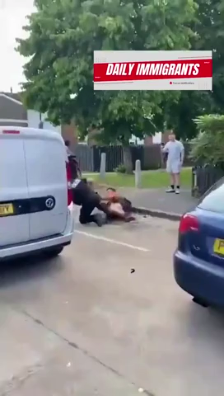 An illegal Alien beating a British police officer. The new normal 😡