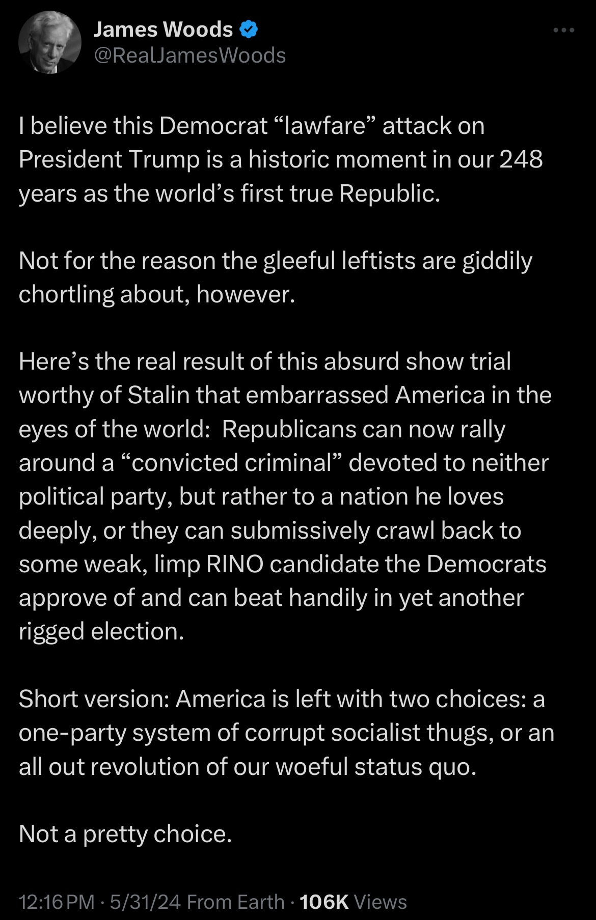 March or Die American Republic, March or Die 

https://x.com/realjameswoods/status/17966218022712771...