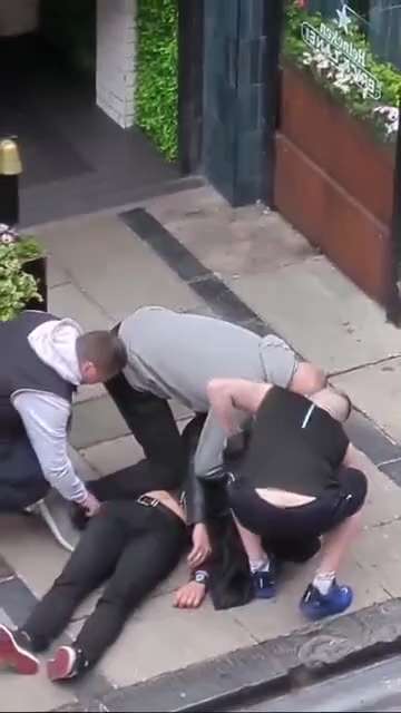 Migrant in Cork, Ireland pushing his luck, the Irishman clearly didn't want to fight, but pushed int...