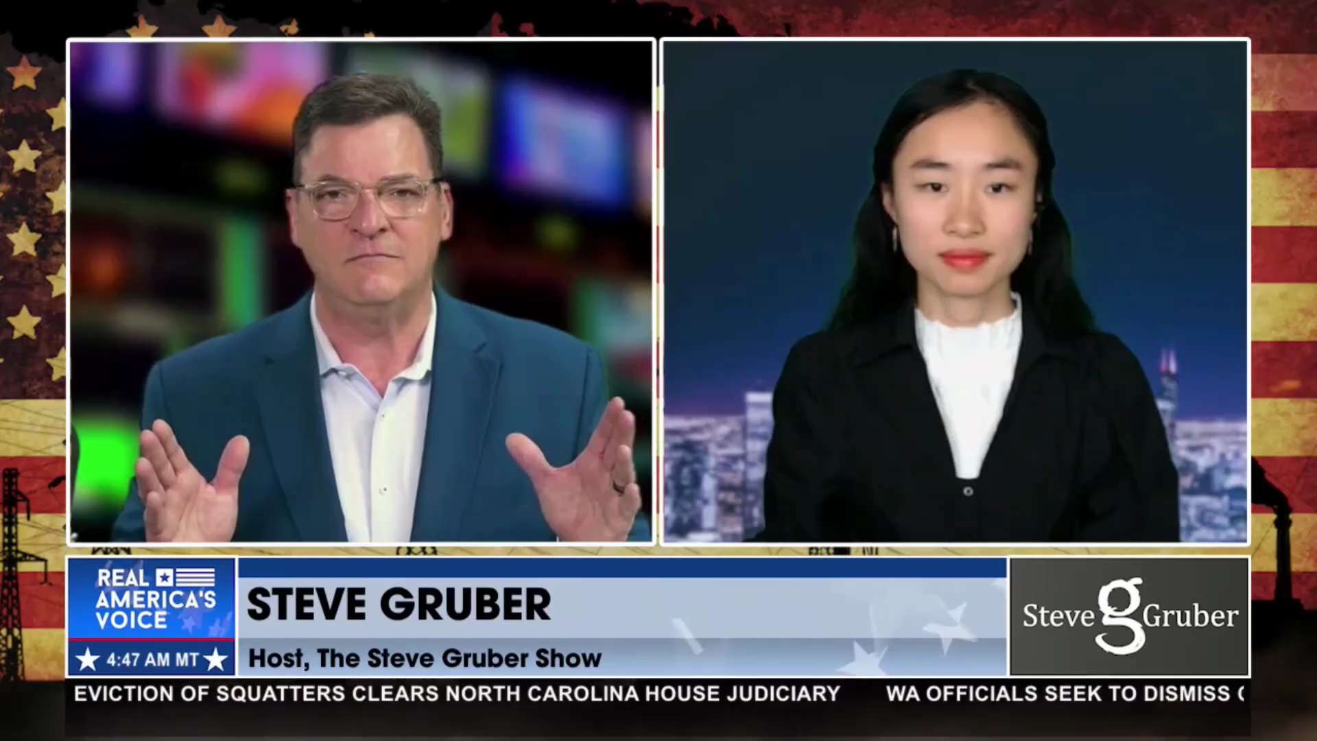 Anna from the NFSC on the STEVE Gruber Show: the CCP has been trying very hard to erase the Tiananme...