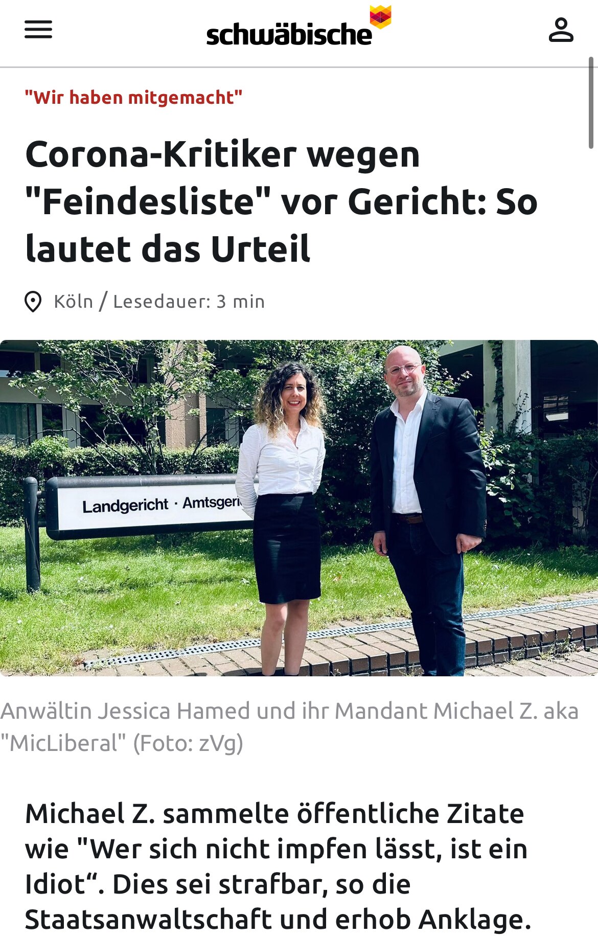 "Mein Mandat hat mit dem Tweet eine Debatte ausgelöst, die die Gesellschaft dringend gebraucht hat" ...