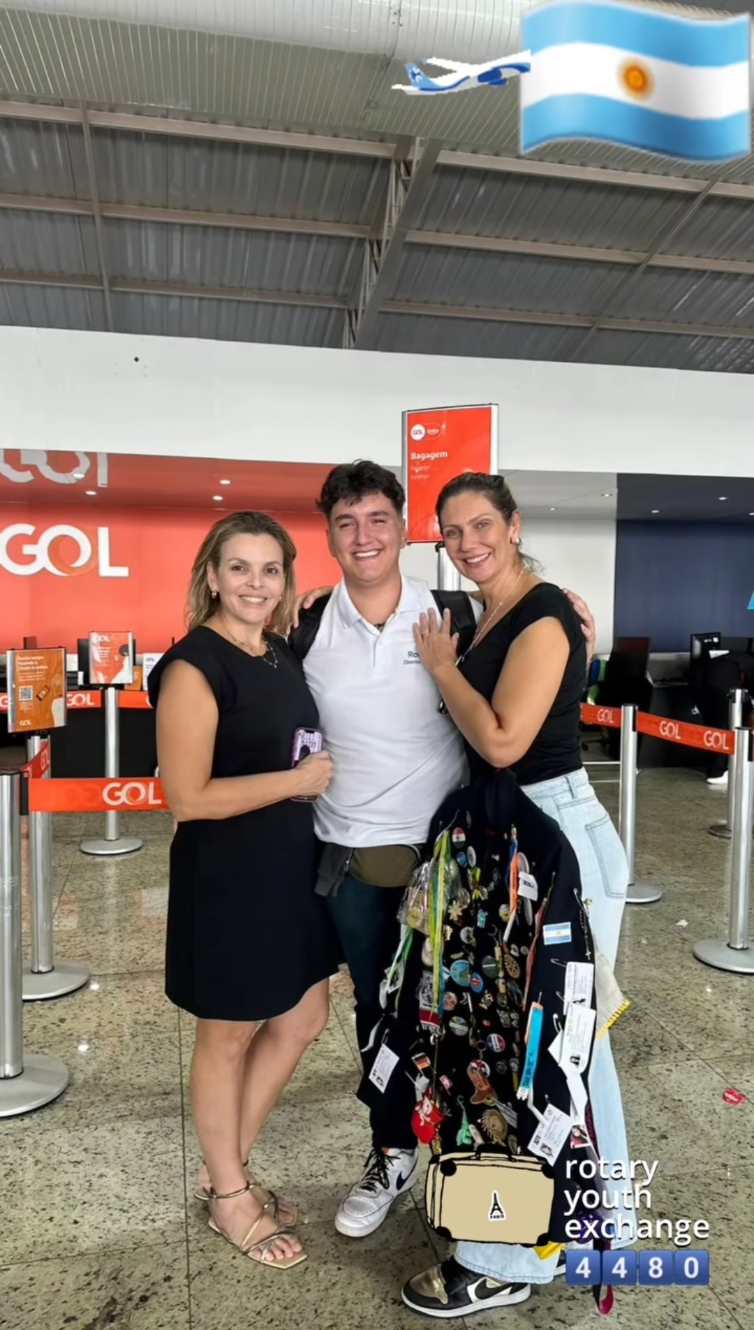 Nosso chegadas e partidas é o embarque do nosso querido argentino Joaquin, finalizou seu intercâmbio...