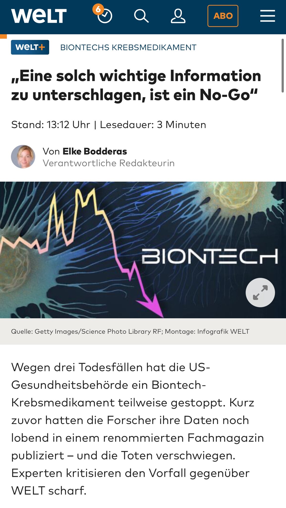 „Diese Praxis ist in der Branche als „Publikationsbias“ bekannt. „Prestigeträchtige Magazine publizi...