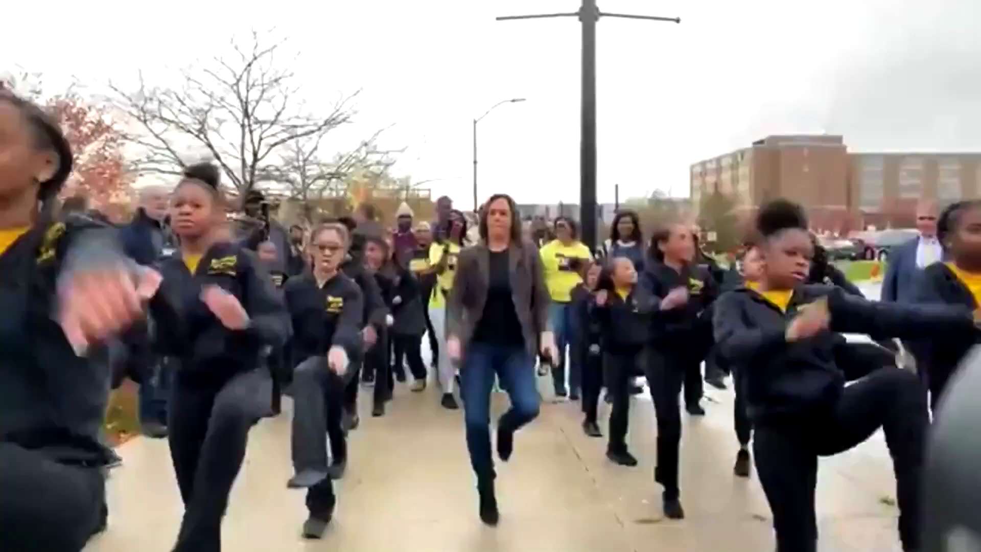 LEAKED FOOTAGE of Kamala joining Biden for all of his official duties today.