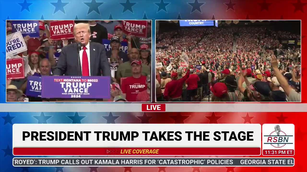 WATCH: President Trump receives incredibly warm welcome at Montana rally

WATCH LIVE:  https://www.r...