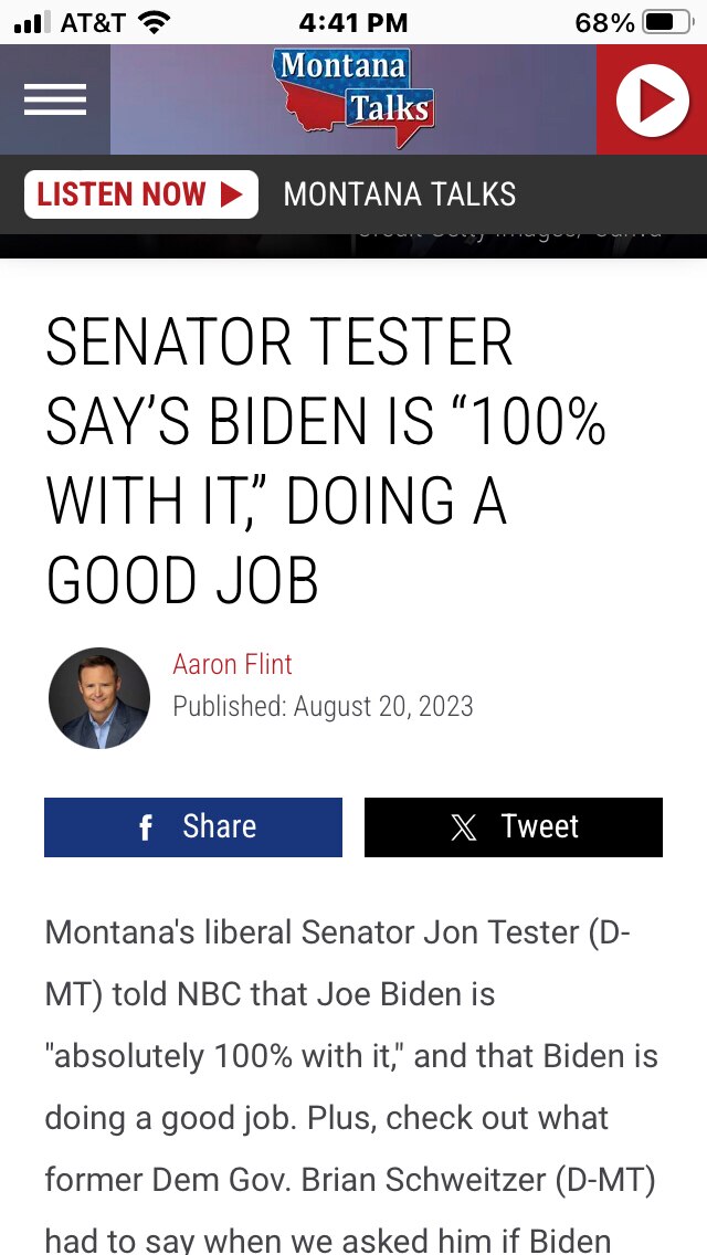 Flip Flop Flat Top Jon Tester sure knows it’s election time!  Drag out the denim and the lies!!  
VO...