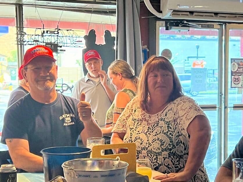July Throwback -- Great conversations with some wonderful patriots at the Red Rooster Bar & Grill in...