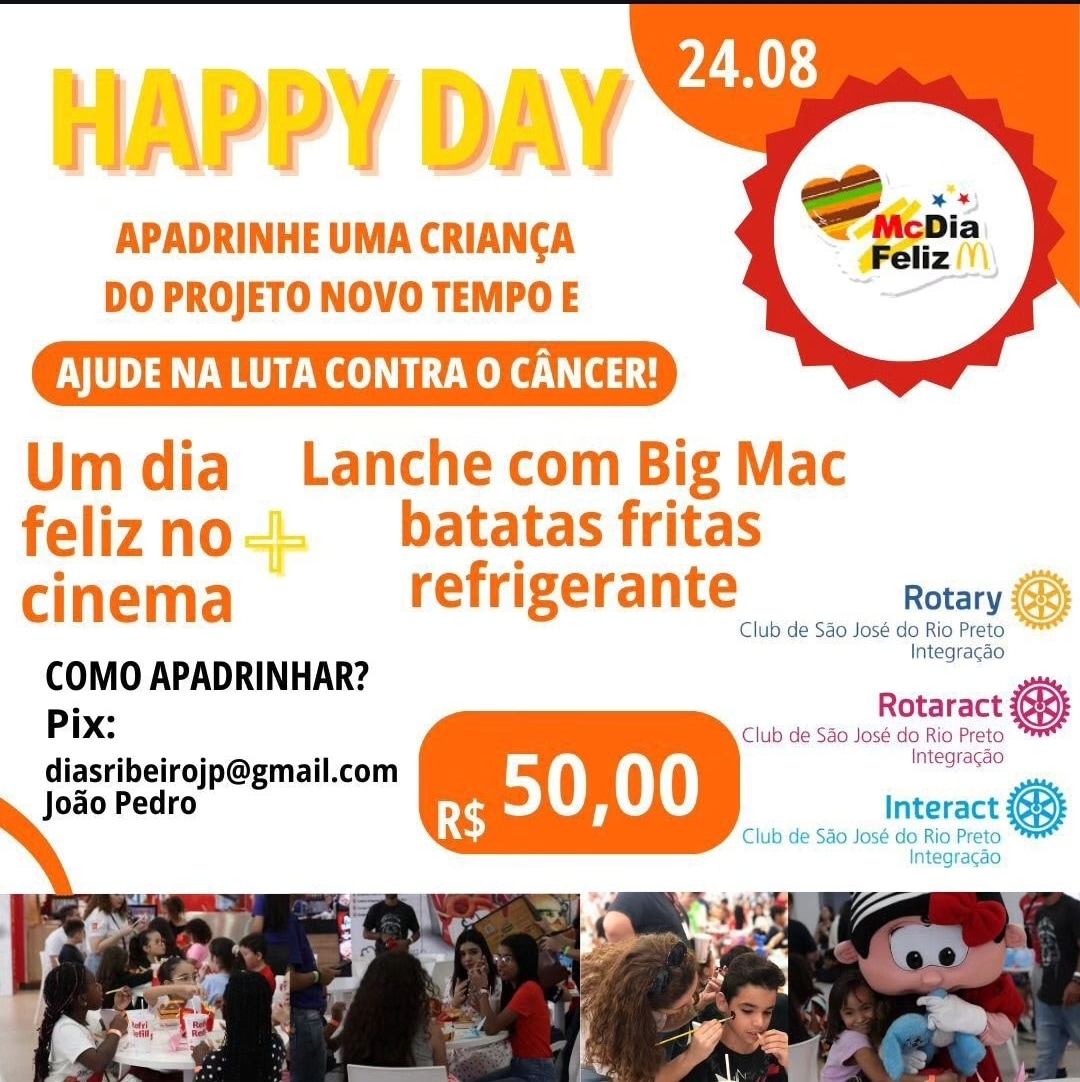 Texto do Interact Club de São José do Rio Preto - Jardins:

𝘩𝘢𝘱𝘱𝘺 𝘥𝘢𝘺

No dia 24 de Agosto, ...