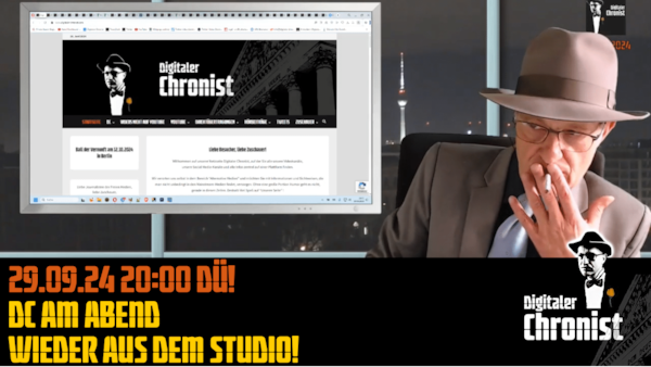 Aufzeichnung vom 29.09.24 DC am Abend - Wieder aus dem Studio!