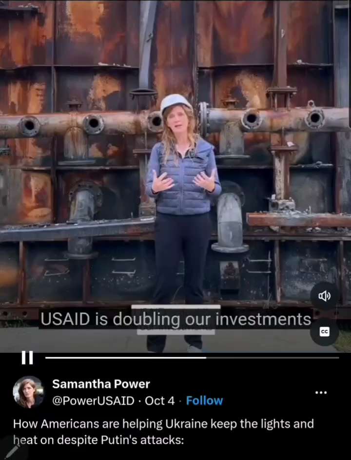 WiseEnough on GETTR : Harris/Biden administration’s Ambassador to the United States Agency for International Development, Samantha Power, boasted in a vide...