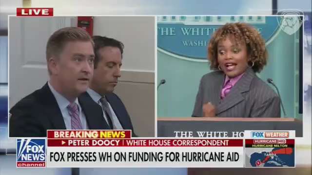 Peter Doocy pressed KJP on why $157 million just gets sent to Lebanon but the WH is demanding Congre...