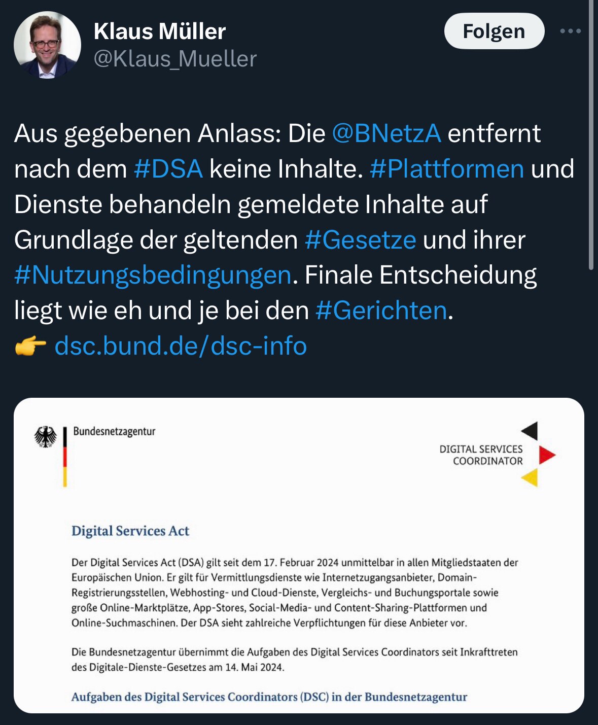 Nebelkerze.

Wenn die Plattformbetreiber den  Zensoren nicht folgen, werden sie mit irrational hohen...