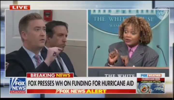 WiseEnough on GETTR : #WhiteHouse Propaganda Mouthpiece Karine Jean-Pierre Storms Out of Press Briefing 

After Being Called Out by #PeterDoocy
...