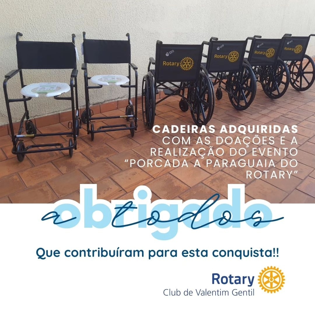 O Rotary Club de Valentim Gentil, agradece a todos que participaram da Porcada a Paraguaia do Rotary...