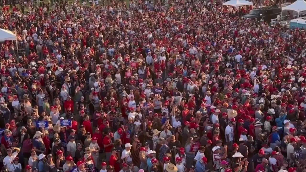 WOW!!!!! CHECK OUT THE VIEW FROM ABOVE AT TONIGHT’S #TRUMPRALLY IN BEAUTIFUL COACHELLA, CALIFORNIA! ...