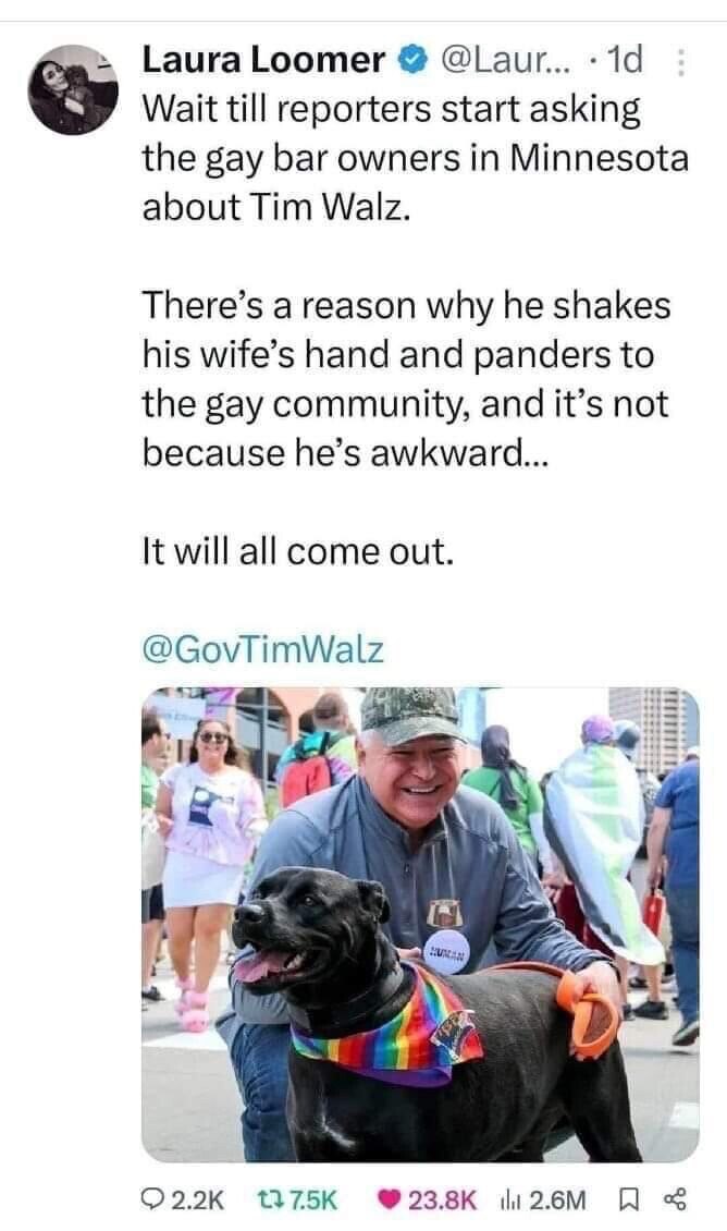 Funny how how the gay bar owners in Minnesota knows about Tampon
Tim. 🙄🙄🙄No surprise 
Kamela’s hu...