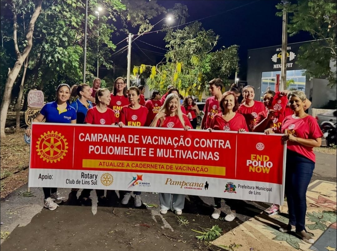 No dia 24 de outubro, o Rotary Club de Lins - Sul, Rotary Club de Lins - Norte e o Rotaract de Lins ...