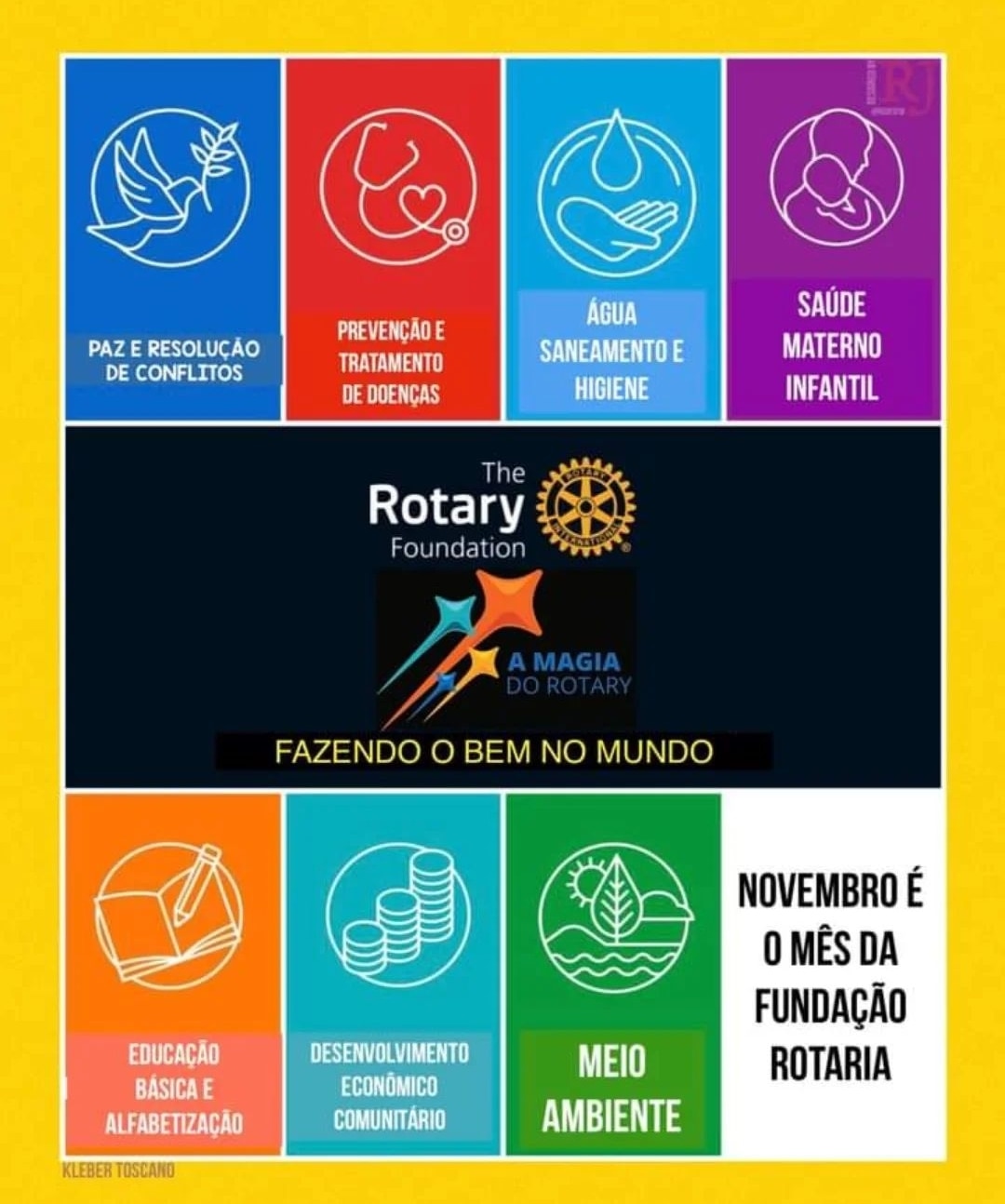 Texto do Gov. José Luiz Pavam:

Novembro destaca a Fundação Rotária! Este mês, vamos nos unir para a...