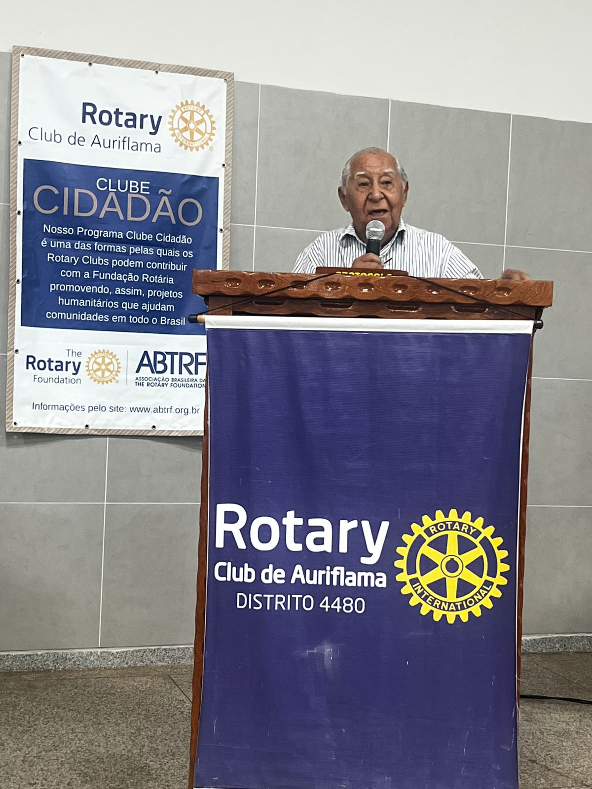 Homenagem ao Rotariano Odécio Junqueira, companheiro do Rotary Club  de Monte Aprazível e um dos fun...