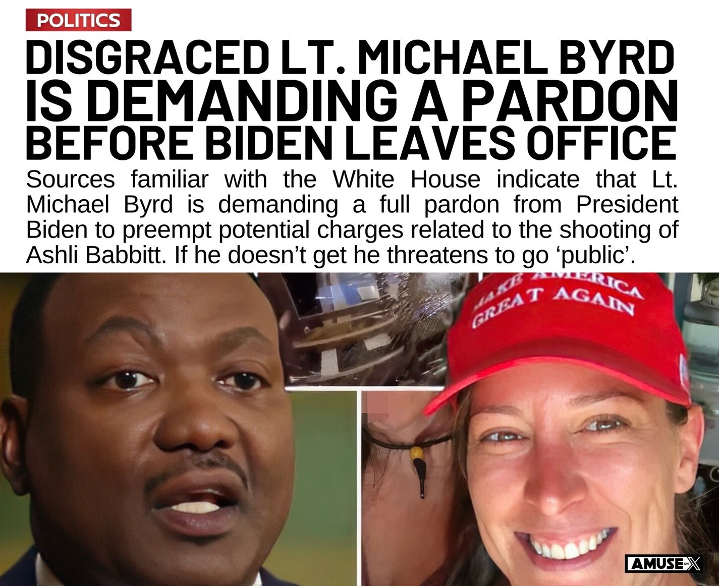 Just Saying!🤔😎Michael Byrd, who shot & killed Ashli Babbitt in cold blood without warning, is thre...