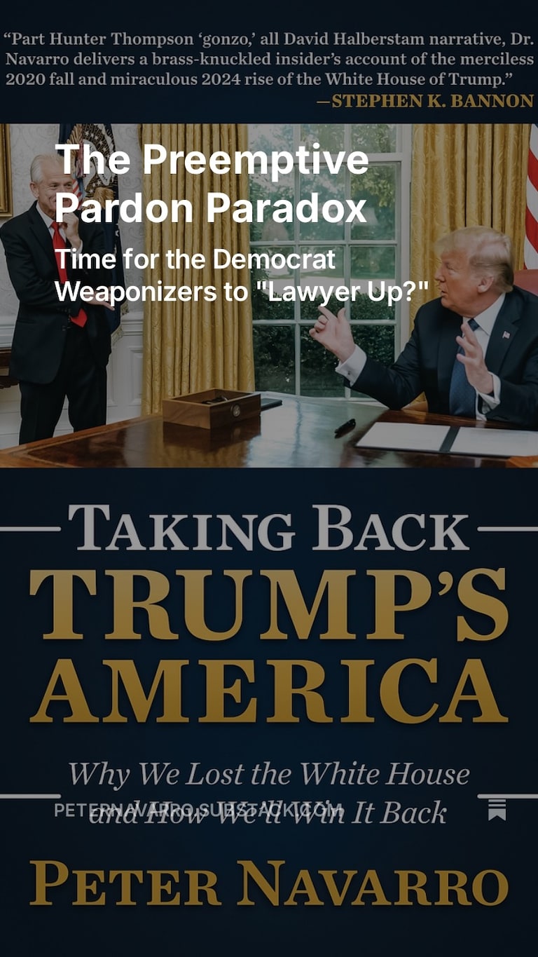 Please take the poll at my substack and weigh in on the "Preemptive Pardon Paradox."  Much at stake here in American democracy.

P.S. Congrats to Daniel Pe