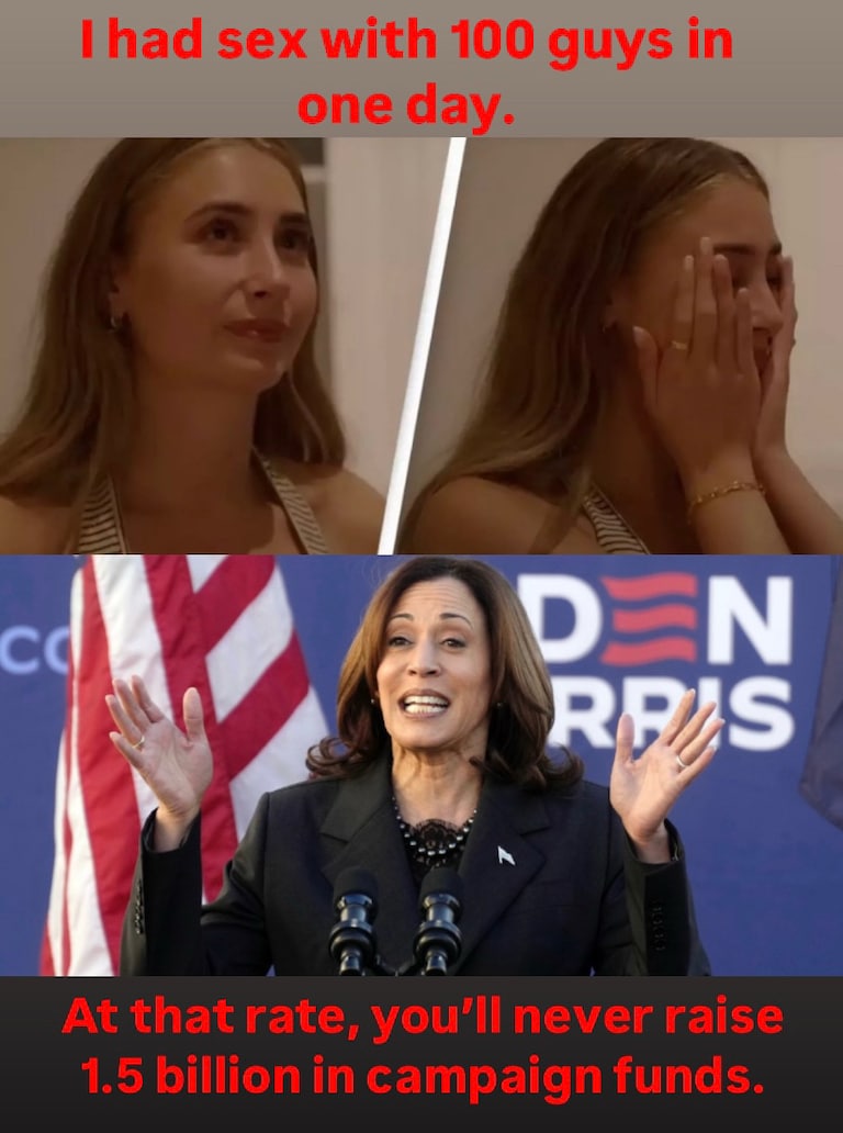 Kamala Harris has been off the radar since she lost the election. She must be working on her OnlyFans page (DeepVeep46) to help pay off her campaign debt.