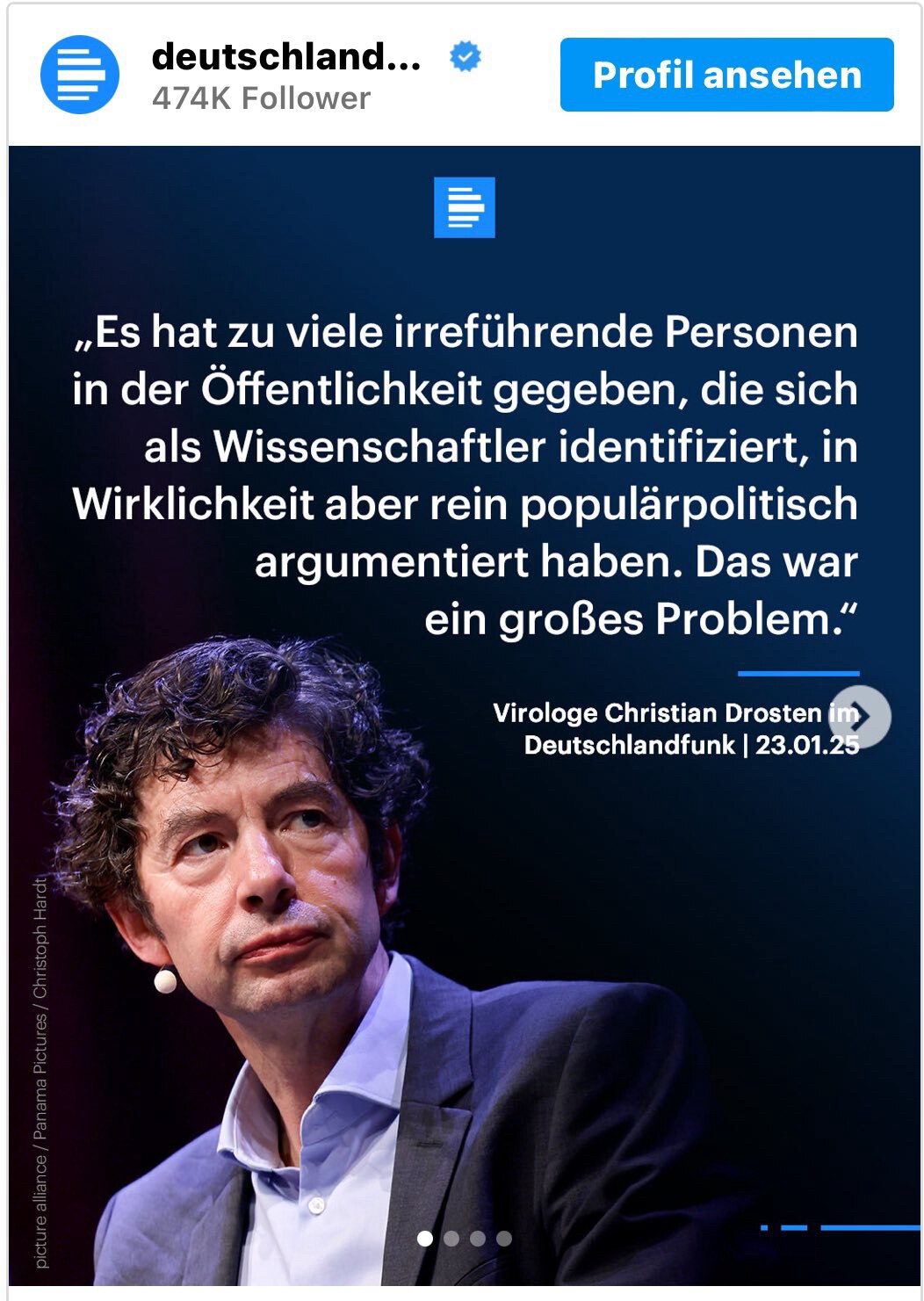 Drosten darf weiterhin unhinterfragt seine Lügen verbreiten: 

„Die Realität war nicht zu verhandeln...