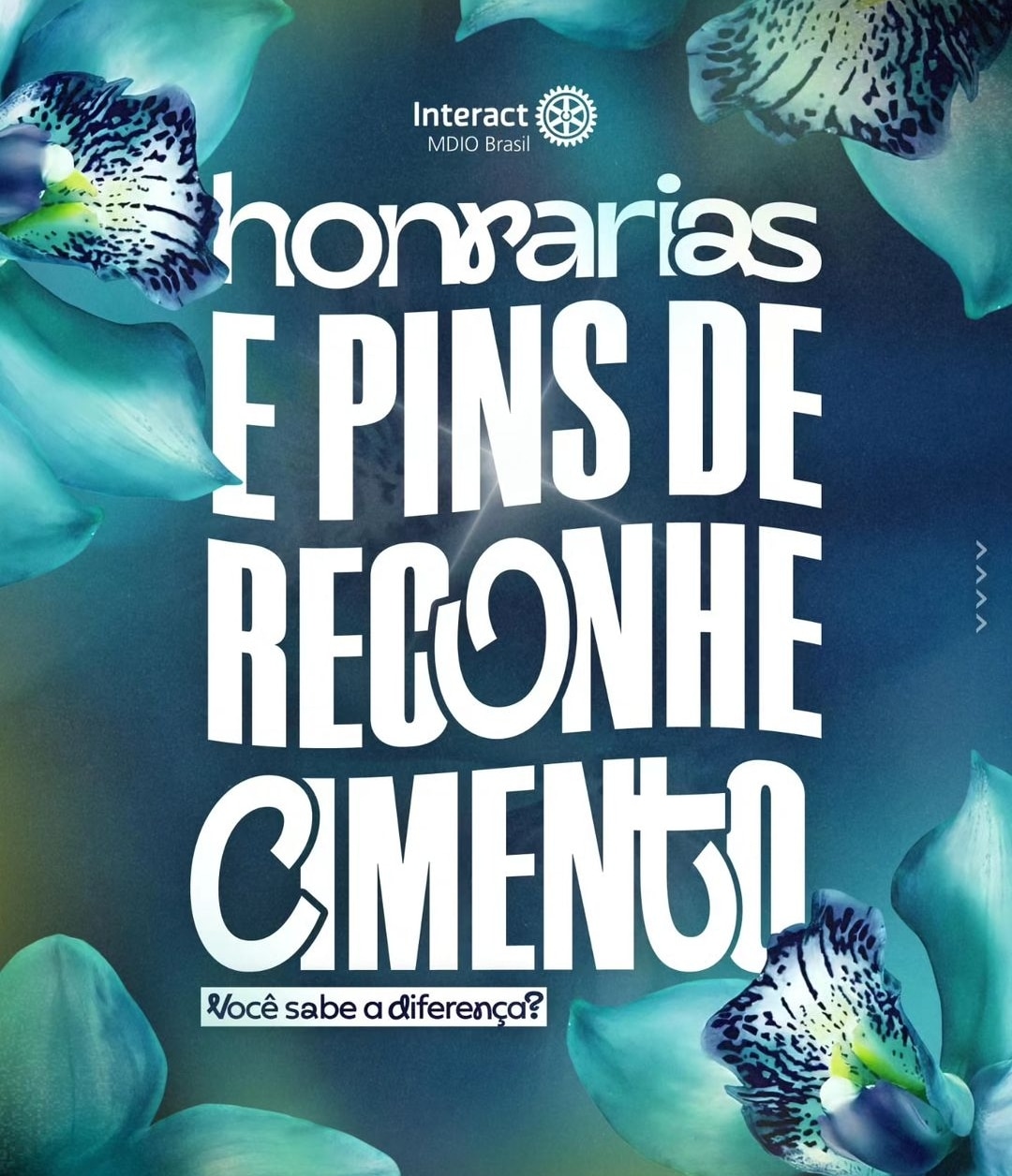 Texto do MDIO Interact Br:

Você sabe a diferença entre as honrarias e os pins de reconhecimento?

N...