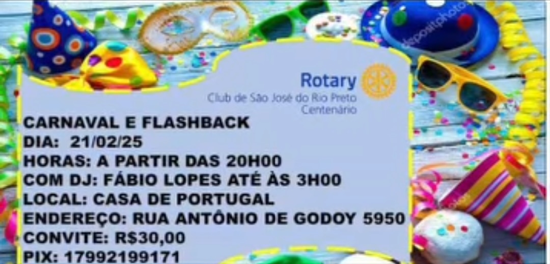 Texto do Rotary Club de São José do Rio Preto - Centenário

Venham Curtir esse pré Carnaval com flas...