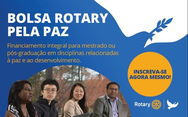 Uma oportunidade imperdível!

Todo ano, o Rotary outorga até 130 bolsas de estudo em nível mundial.
...