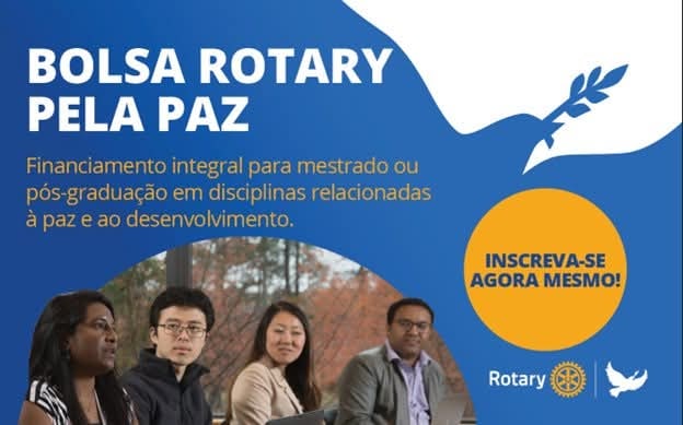 Uma oportunidade imperdível!

Todo ano, o Rotary outorga até 130 bolsas de estudo em nível mundial.
...