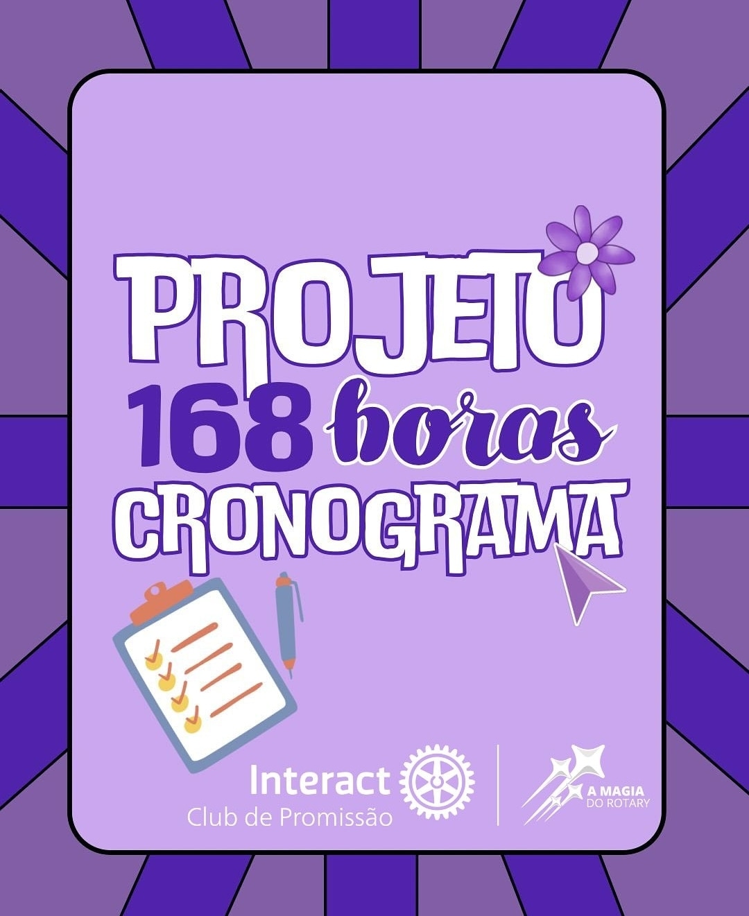 Texto do Interact Club de Promissão:

• CRONOGRAMA

- O Interact Club de Promissão declara lançado o...
