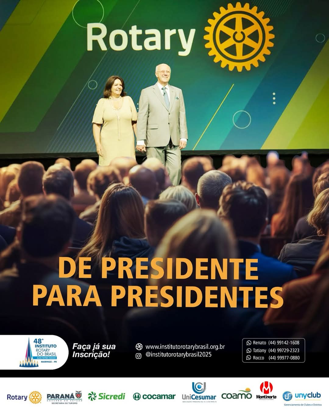 Texto do Coordenador Nacional Claudiney Rocco:

CONVITE ESPECIAL:                     

PRES. de Rot...