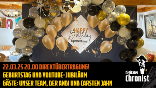 Aufzeichnung vom 22.03.25 Geburtstag & YouTube-Jubiläum Mit Unserem Team, der Andi und Carsten Jahn