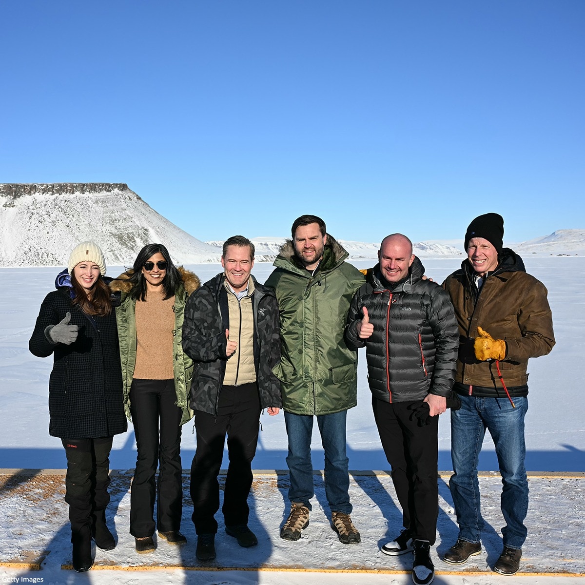 Vice President JD Vance and Second Lady Usha Vance visited the U.S. Space Force outpost at Pituffik,...