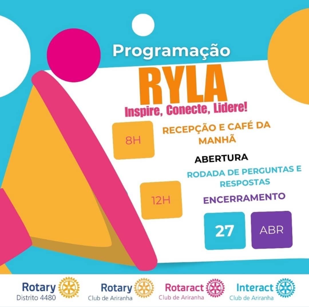 RYLA Ariranha 2024 – Tá chegando!

Está preparado para um dia de aprendizado, conexão e liderança?

...