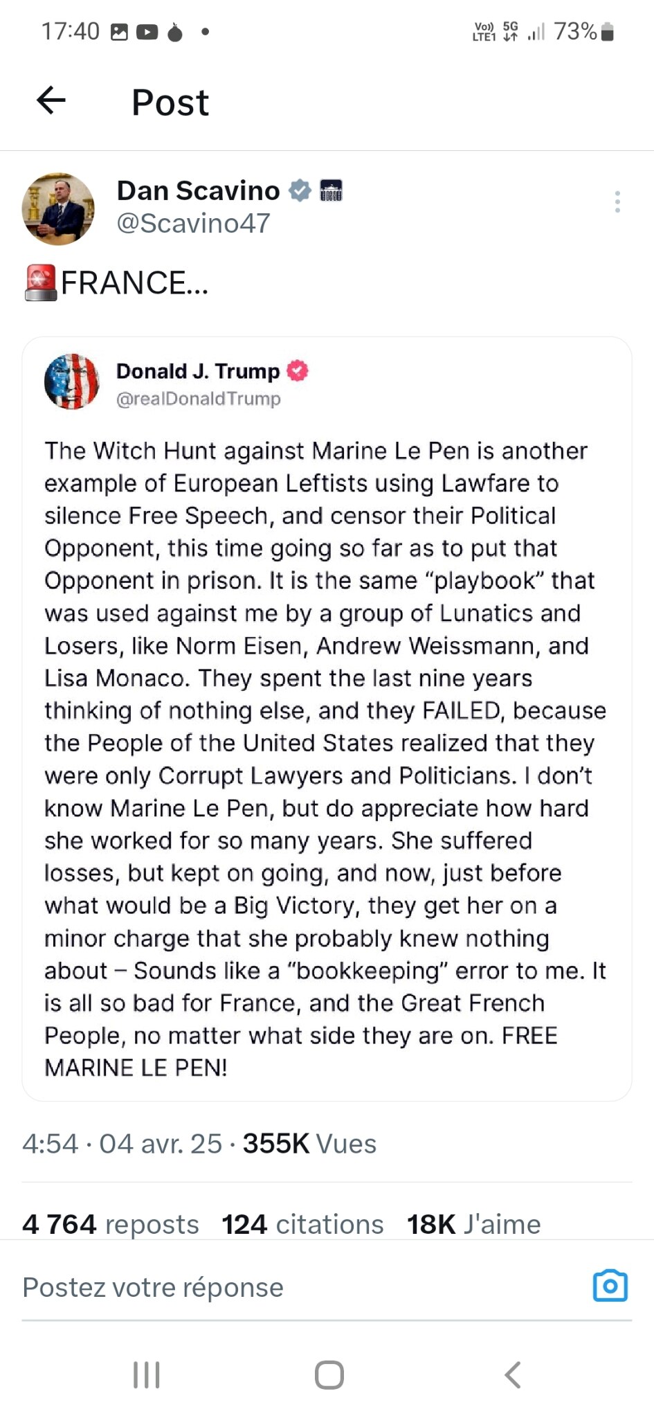 Reste calme  ! 😉 souvenez vous Donald Trump  avait dit cela avant la manifestation au Capitole aux ...