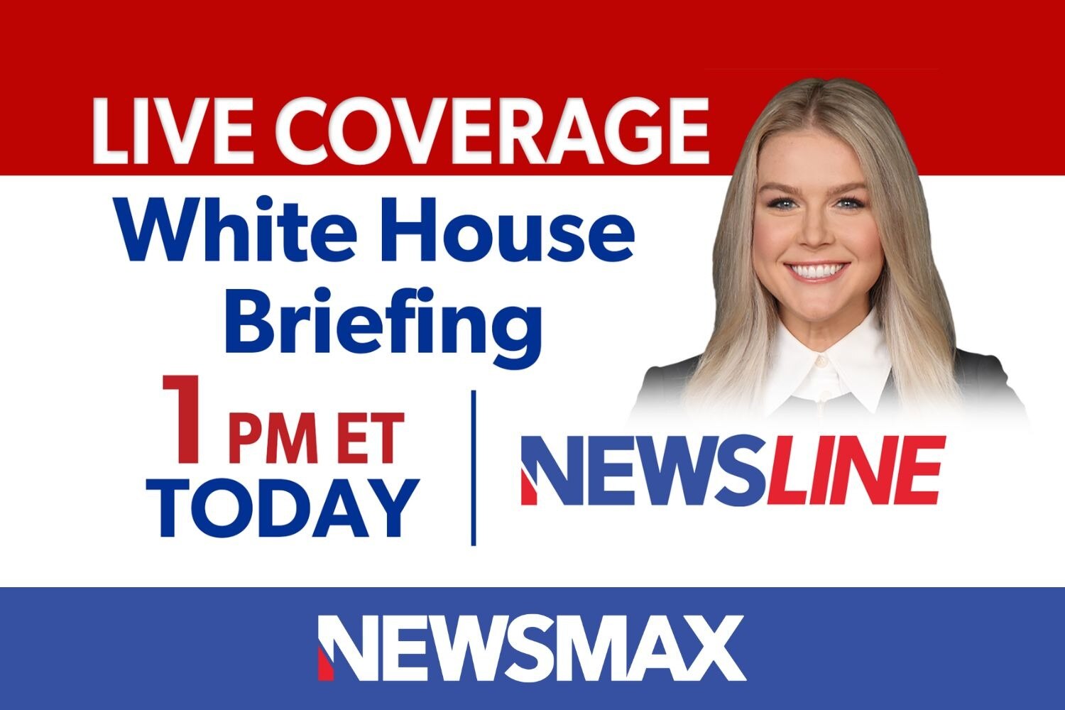 TUNE IN: LIVE coverage of White House press secretary Karoline Leavitt’s briefing on “Newsline” — TO...