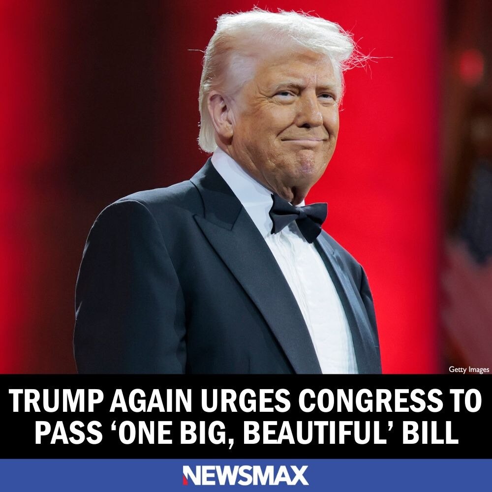 President Donald Trump again urged Congress to pass "one big, beautiful" reconciliation bill to secu...